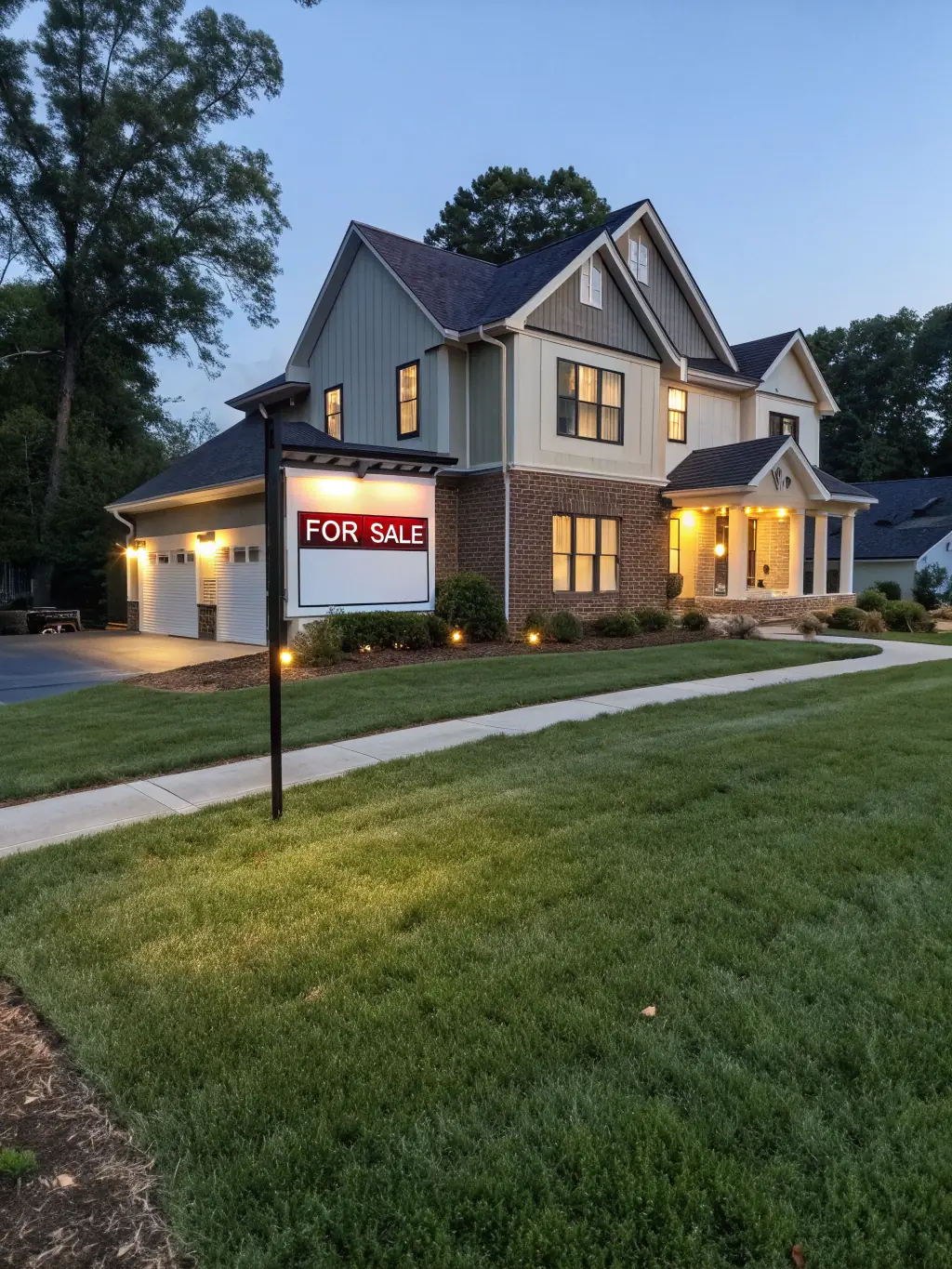 A cozy house with a 'sold' sign in the front yard, representing the importance of property insurance.